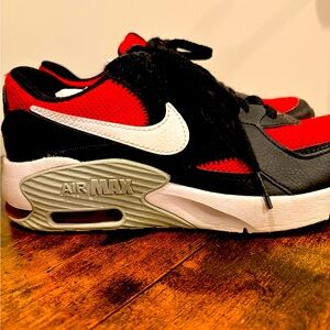 Nike Air Max Youth Sneakers | Red Black White | Size 4Y
